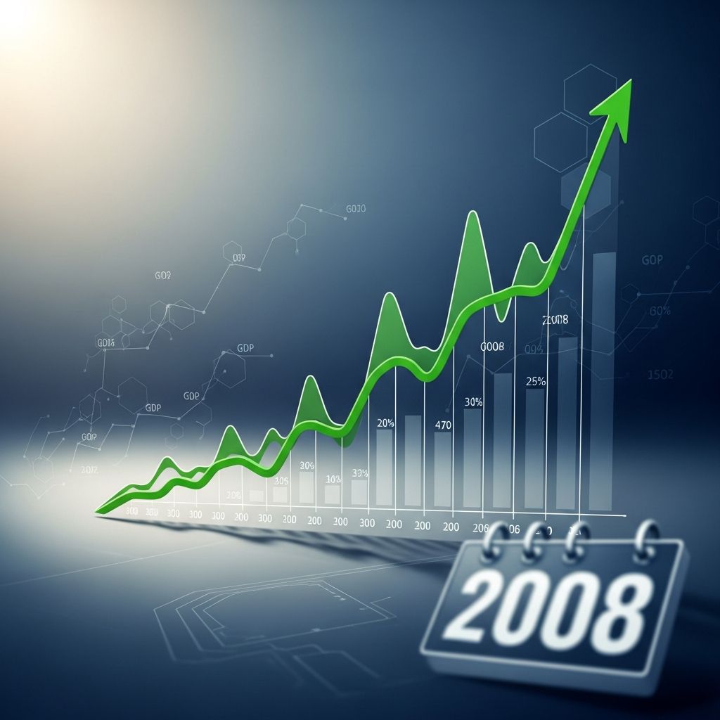 Comprehensive analysis of quarterly GDP growth during 2008's economic downturn and recession.