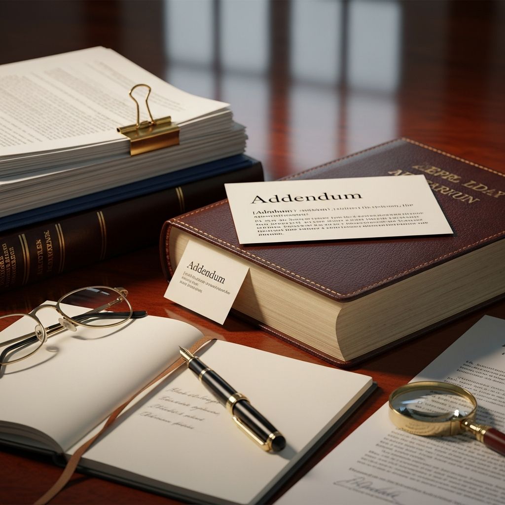 Understanding addendums: How to modify contracts legally without rewriting entire agreements.