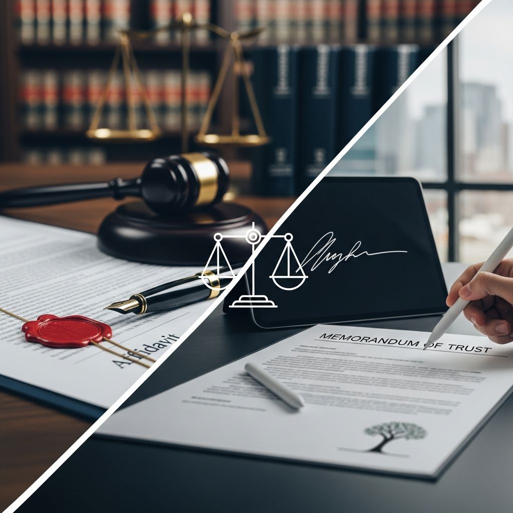 Master the differences between affidavits and memorandums of trust for secure transactions.