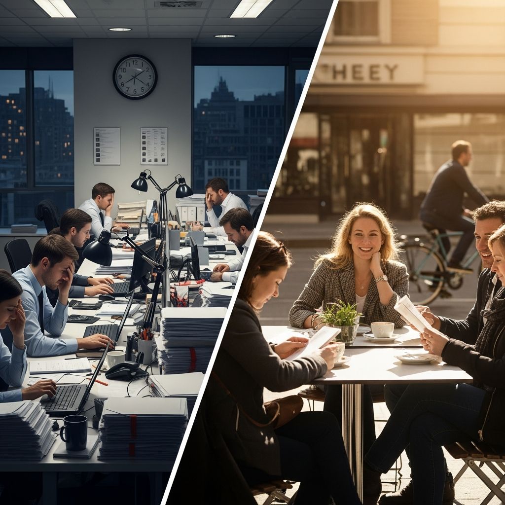 U.S. workers clock 400+ more hours annually than Germans, reshaping work-life balance globally.