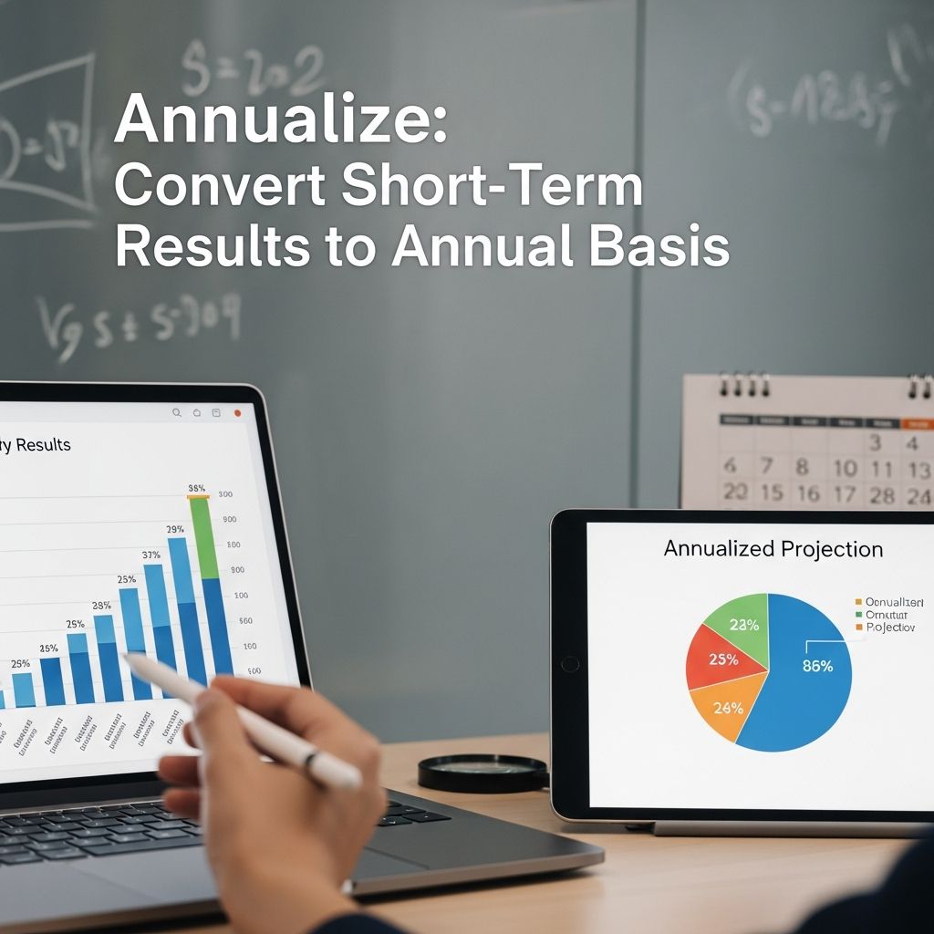 Master annualization: Convert periodic returns, rates, and costs into annual figures for better financial comparison and decision-making.