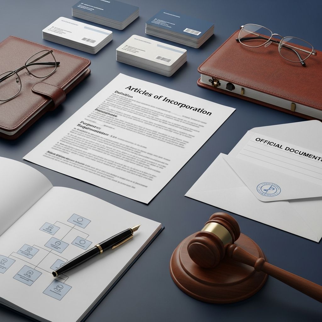 Complete guide to articles of incorporation: Legal requirements, components, and filing procedures for corporations.