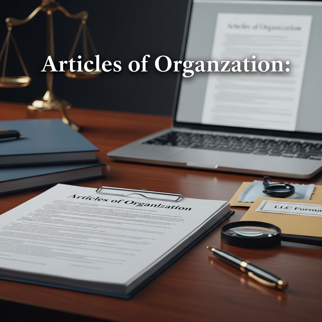 Complete guide to Articles of Organization for forming and managing LLCs.