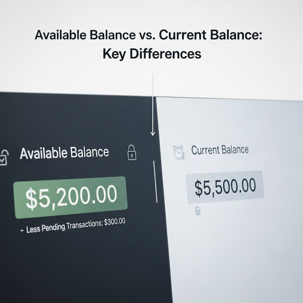 Understand the crucial difference between available and current balance to avoid overdraft fees.