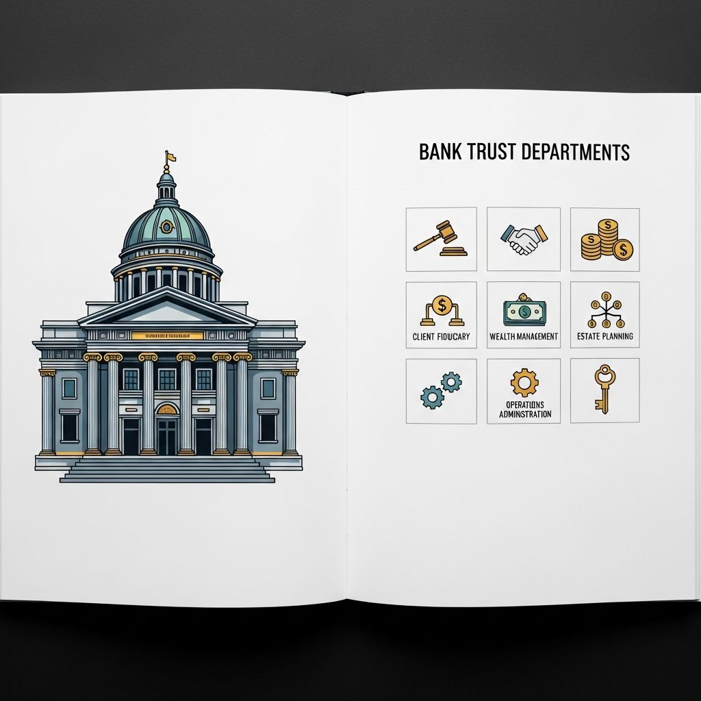 Learn how bank trust departments manage assets, administer trusts, and provide professional fiduciary services for your wealth.