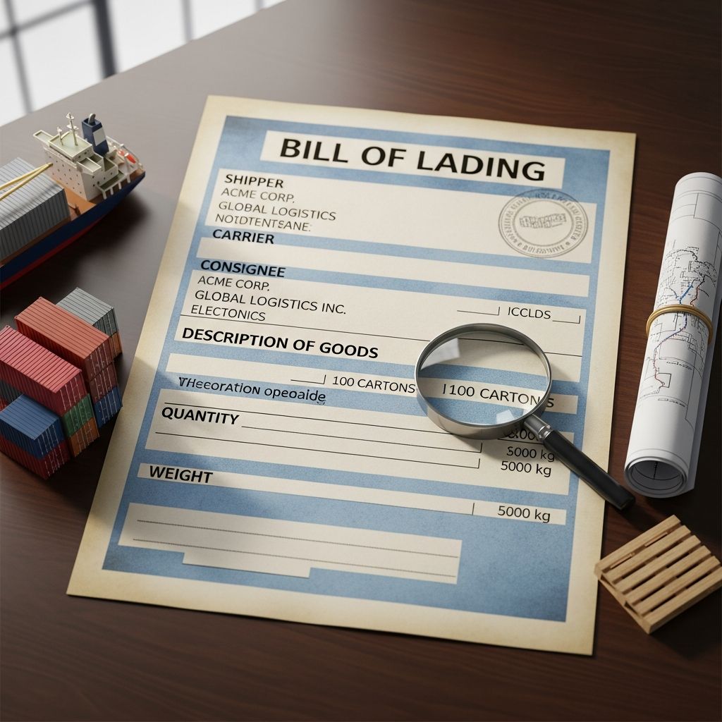 Essential shipping document: Understanding bills of lading in international trade and logistics.