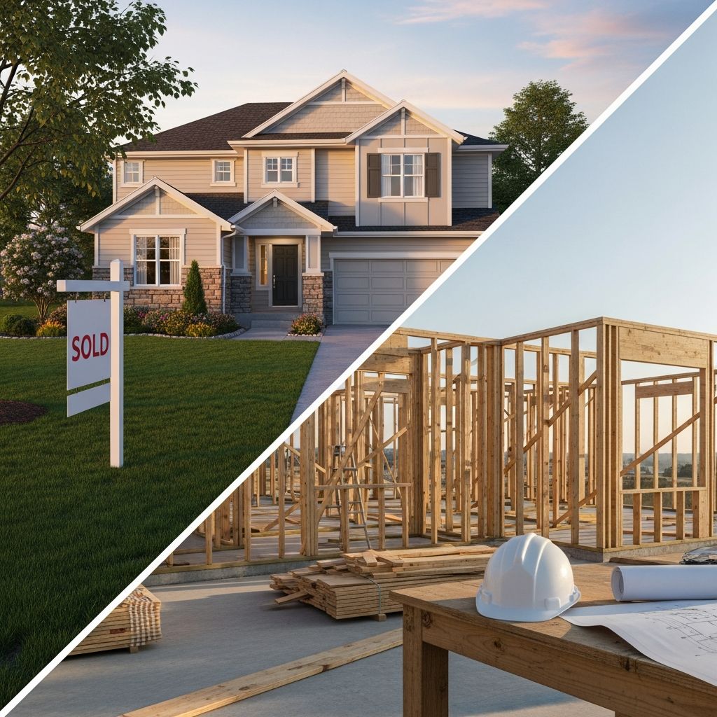 Compare building vs. buying a house: costs, financing, and key considerations for today's market.