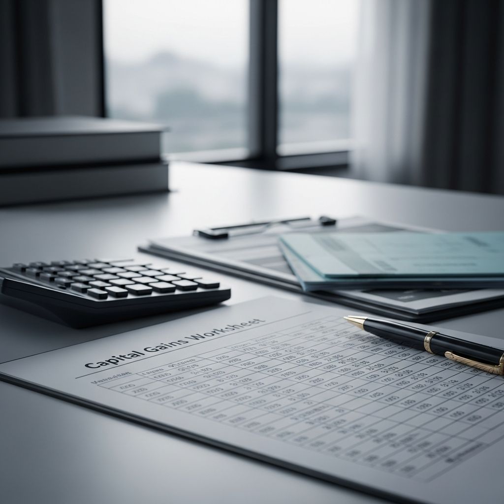 Master capital gains calculations with our comprehensive worksheet guide for investors and homeowners.