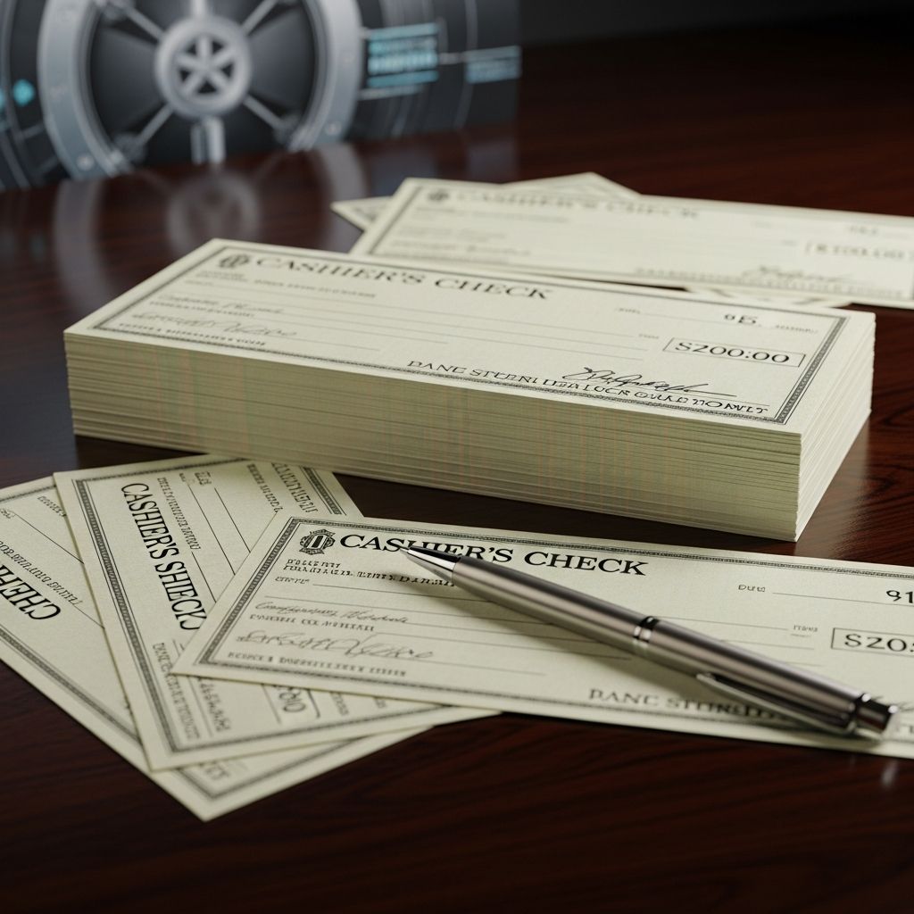 Complete guide to cashier's checks: security, uses, costs, and how they compare to other payment methods.