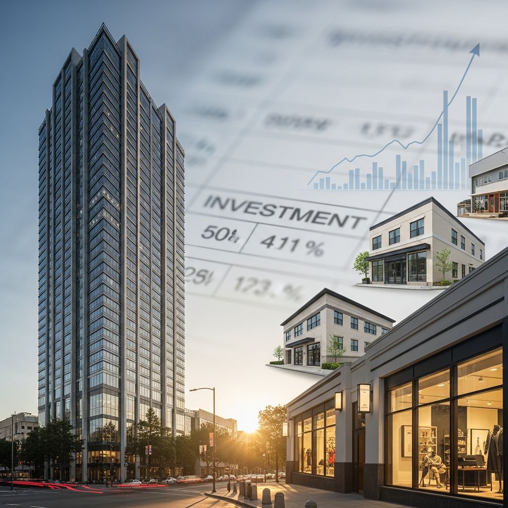 Understand commercial real estate properties, types, and investment strategies for business purposes.
