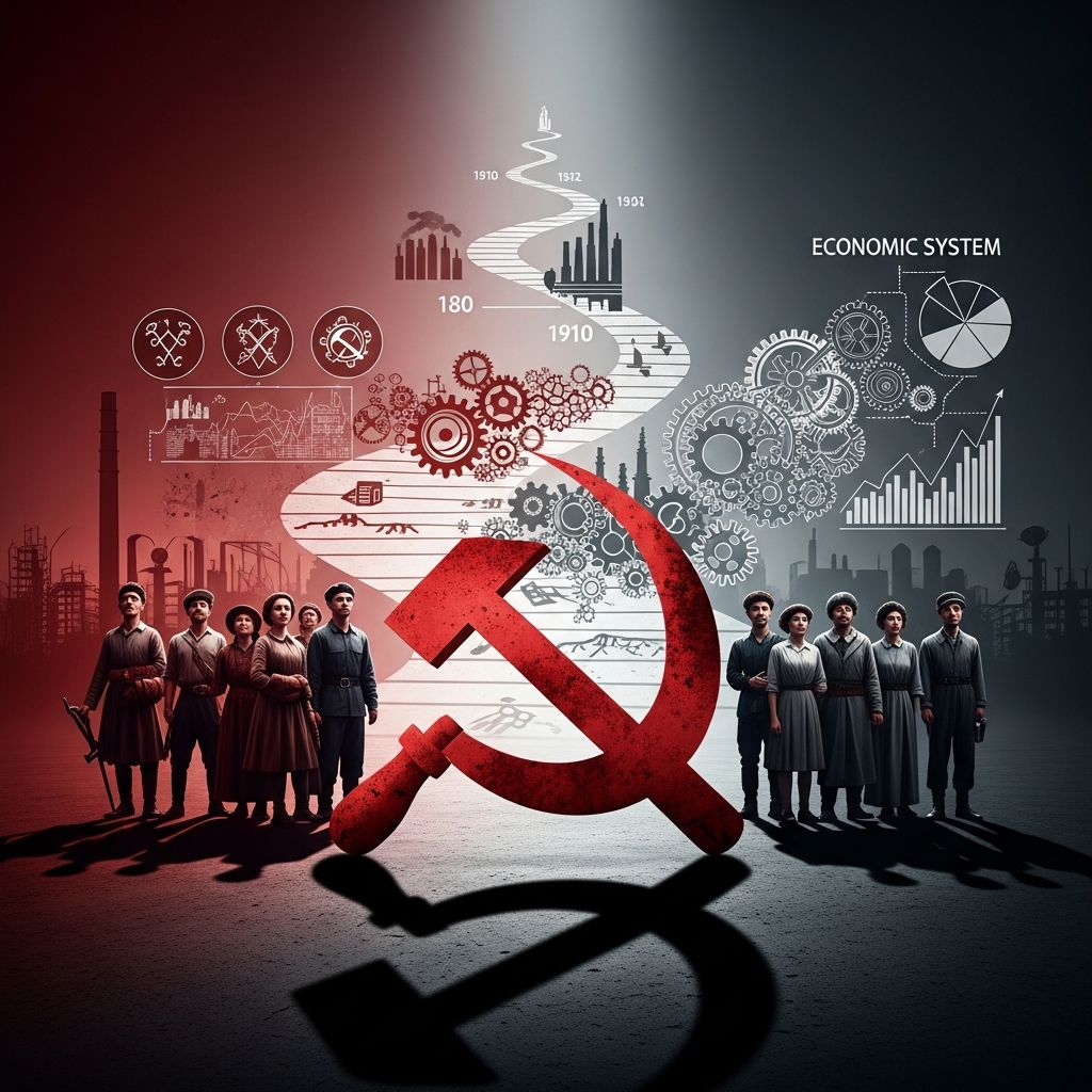 Comprehensive guide to communism: ideology, principles, history, and comparison with capitalism.
