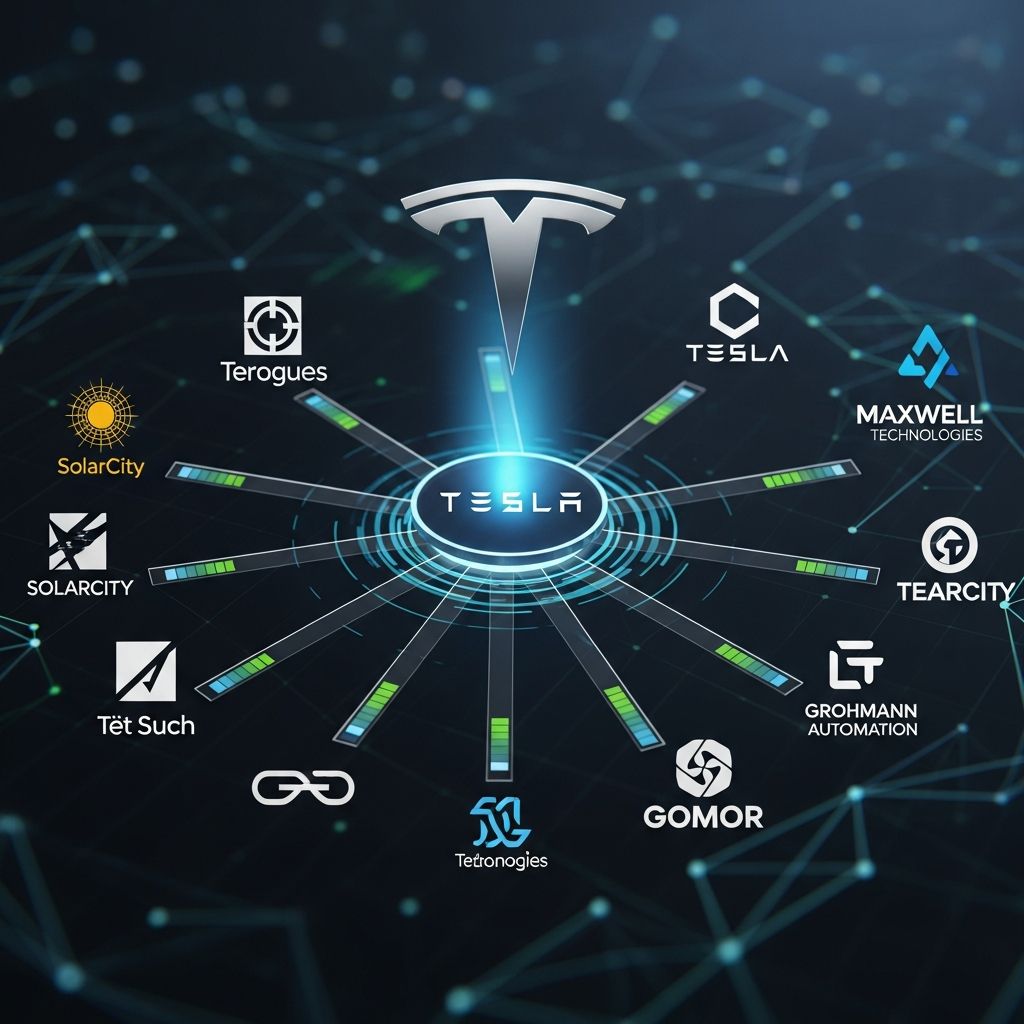 Explore Tesla's corporate portfolio and subsidiary companies driving innovation.