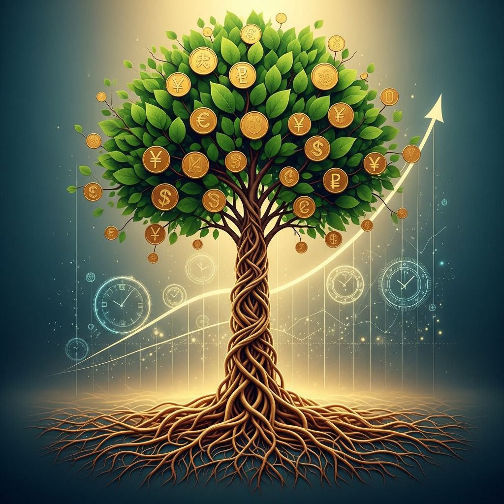 Master compound interest: the powerful force multiplying wealth over time through earning returns on returns.