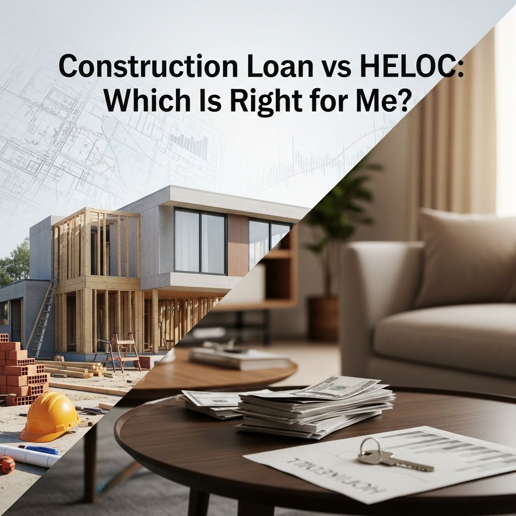 Compare construction loans and HELOCs to determine the best financing option for your home project needs.