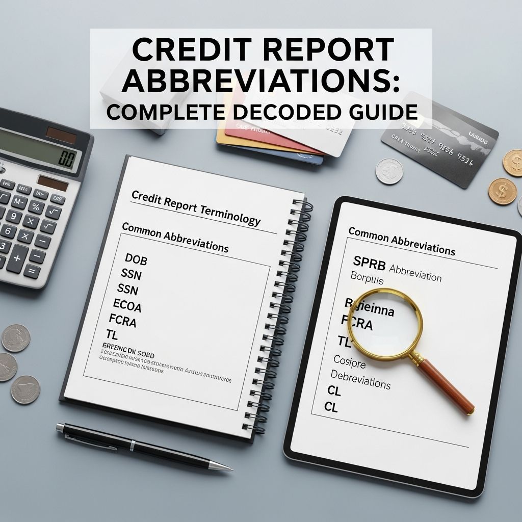 Master credit report codes and abbreviations to understand your financial profile.