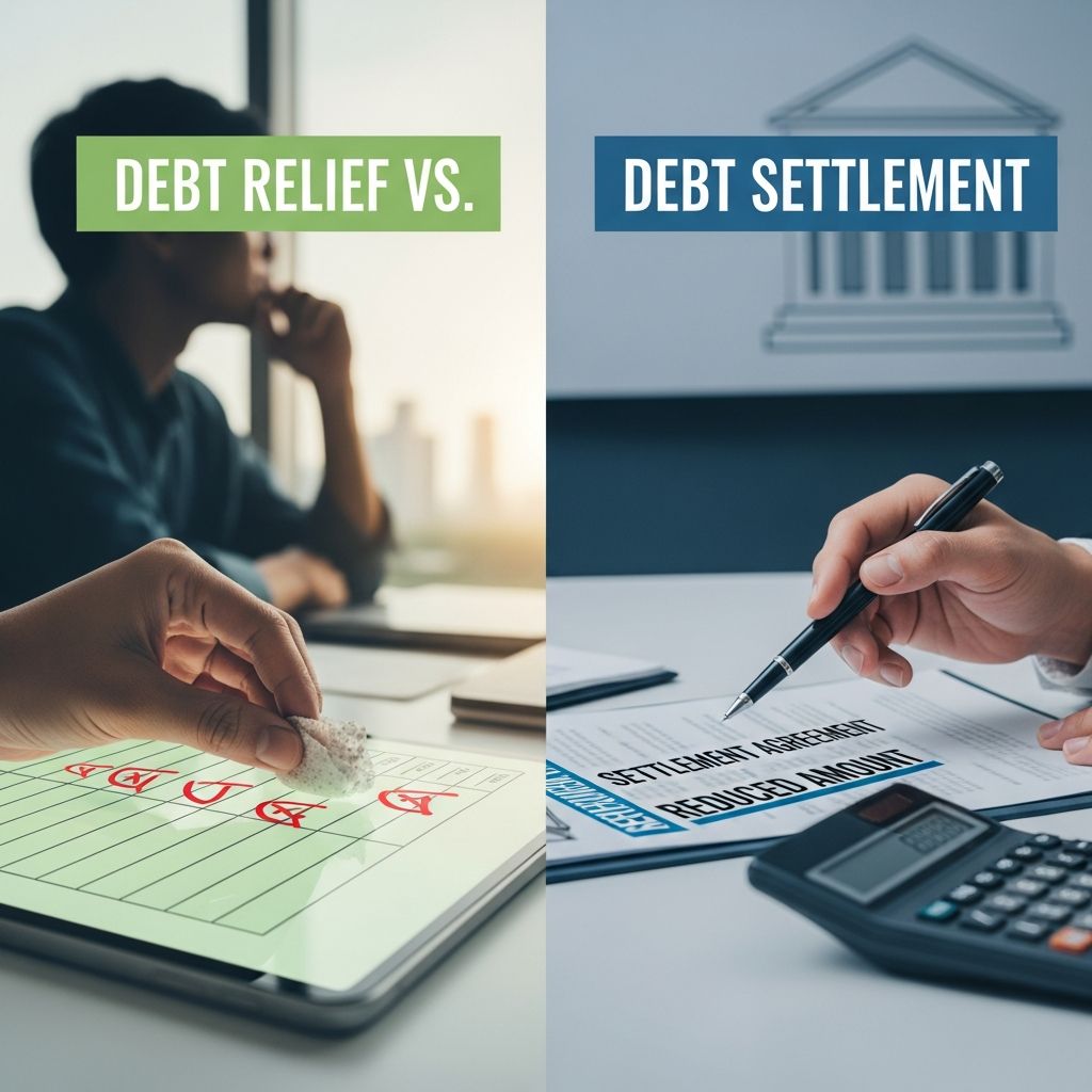 Understand the key differences between debt relief and debt settlement to make informed financial decisions.