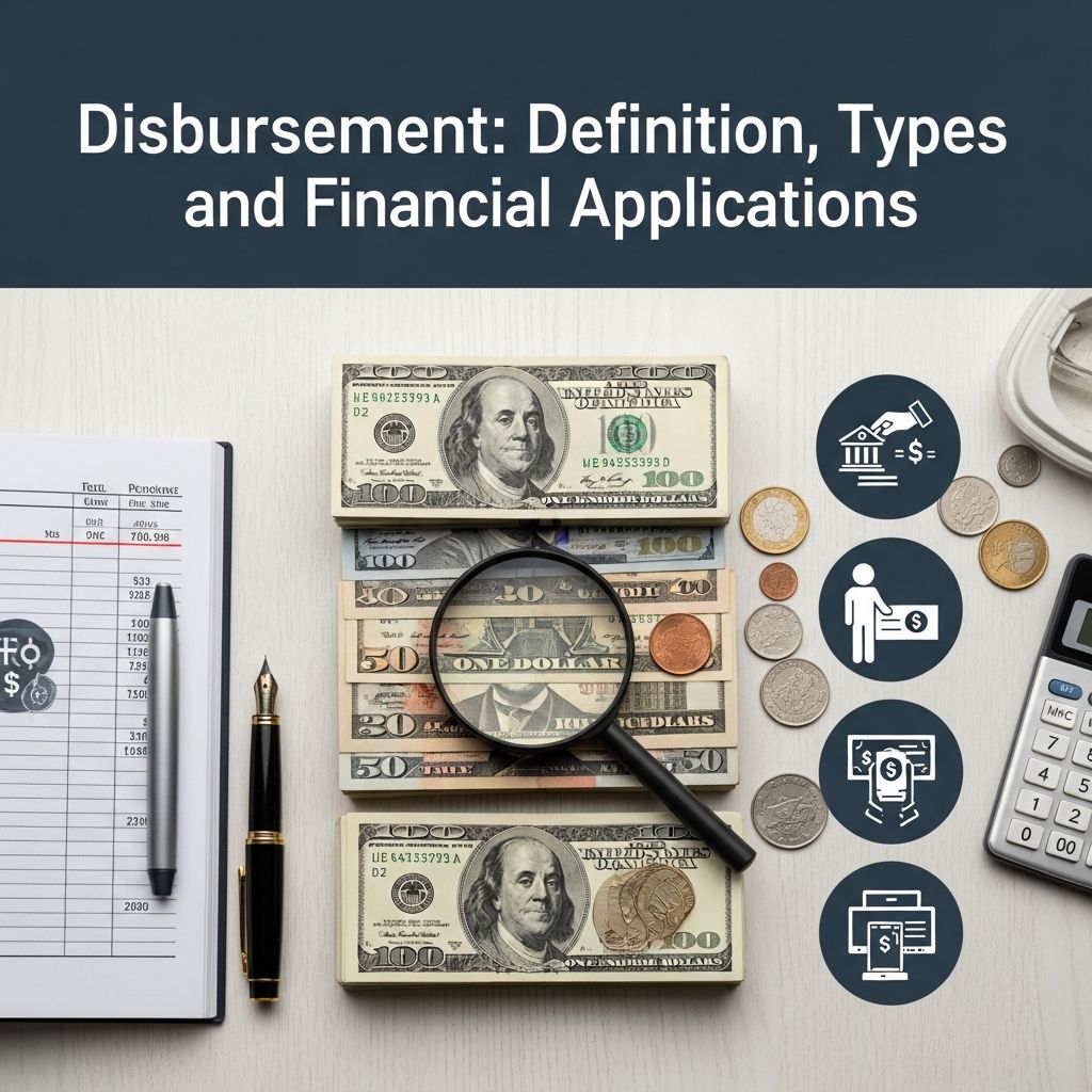 Understand disbursements: payments from public or private funds explained with real-world examples.