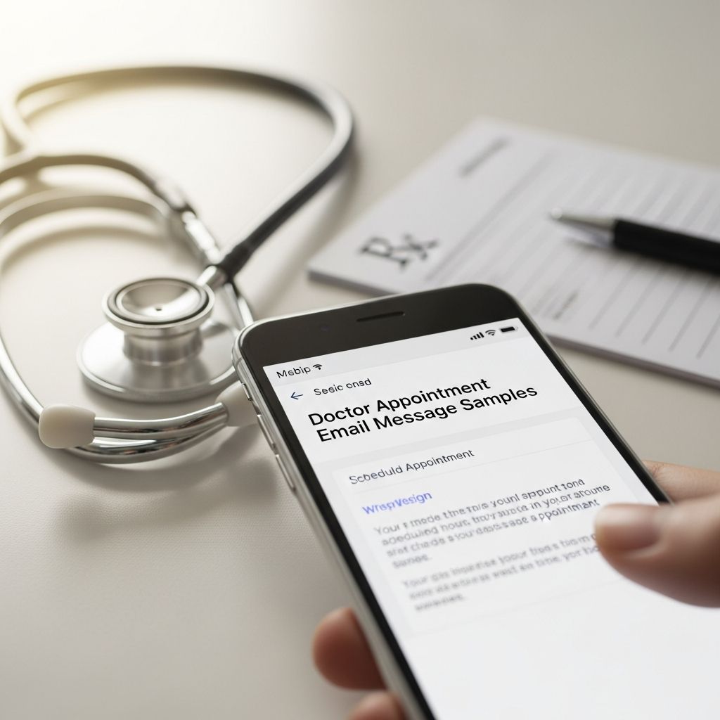 Doctor Appointment Email Message Samples Professional email templates for scheduling, confirming, and managing medical appointments.