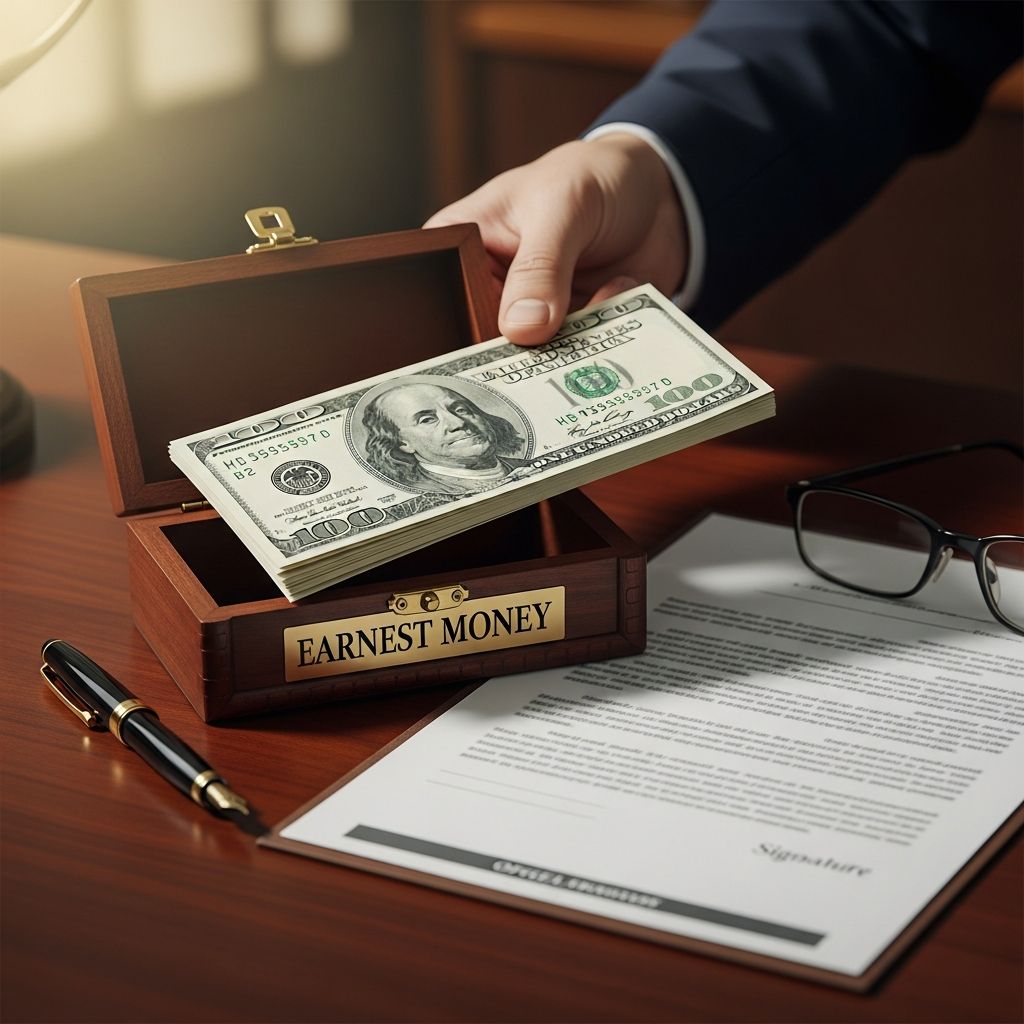 Complete guide to earnest money deposits in real estate transactions and their role.