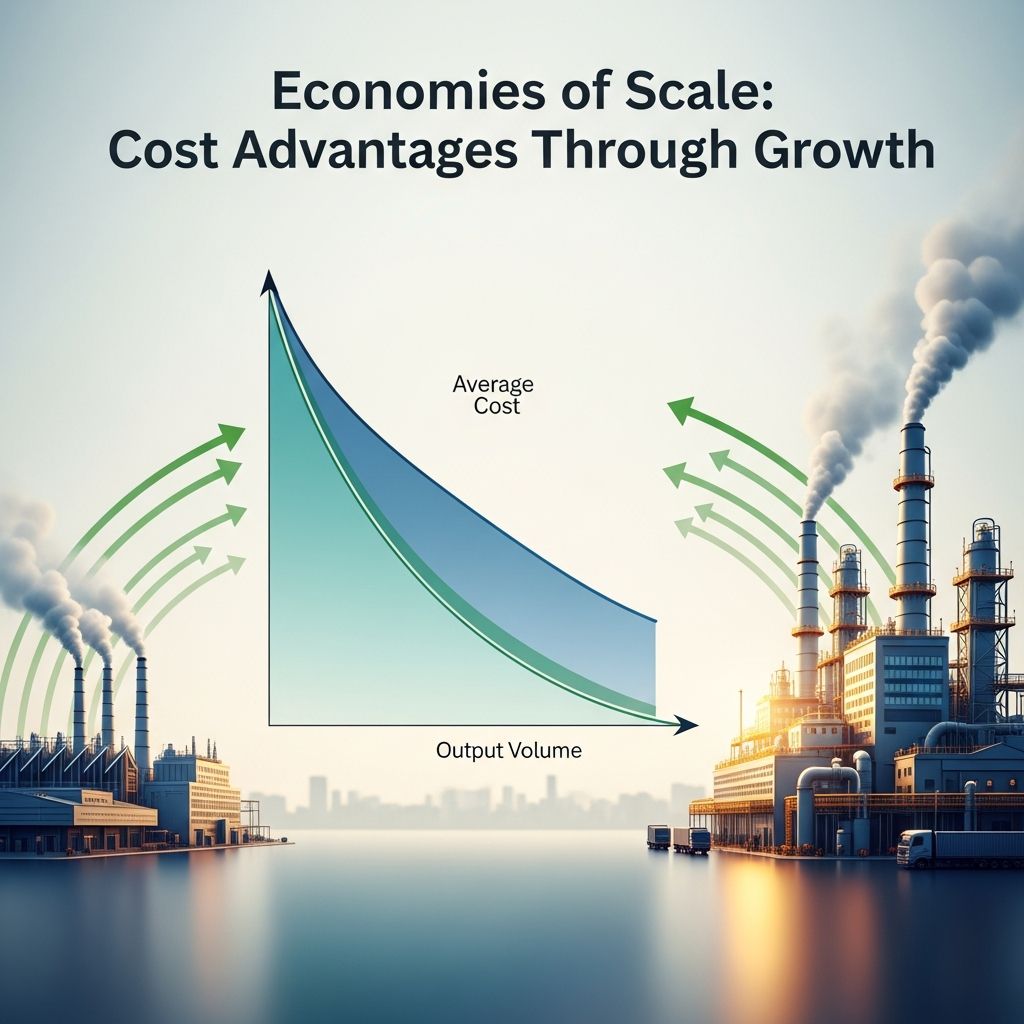 Understand how businesses reduce costs and increase efficiency as they grow in size and scale.