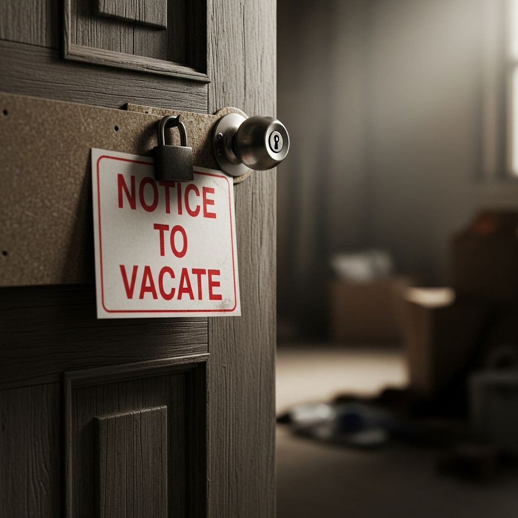 Comprehensive guide to eviction law, process, tenant rights, and landlord obligations.