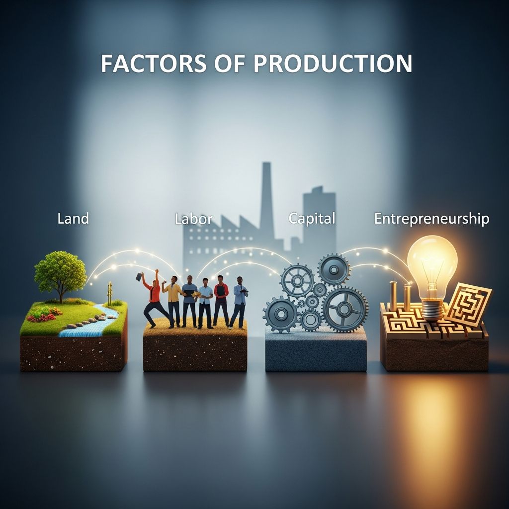 Understand the four essential factors of production and discover who owns and controls them in modern economies.