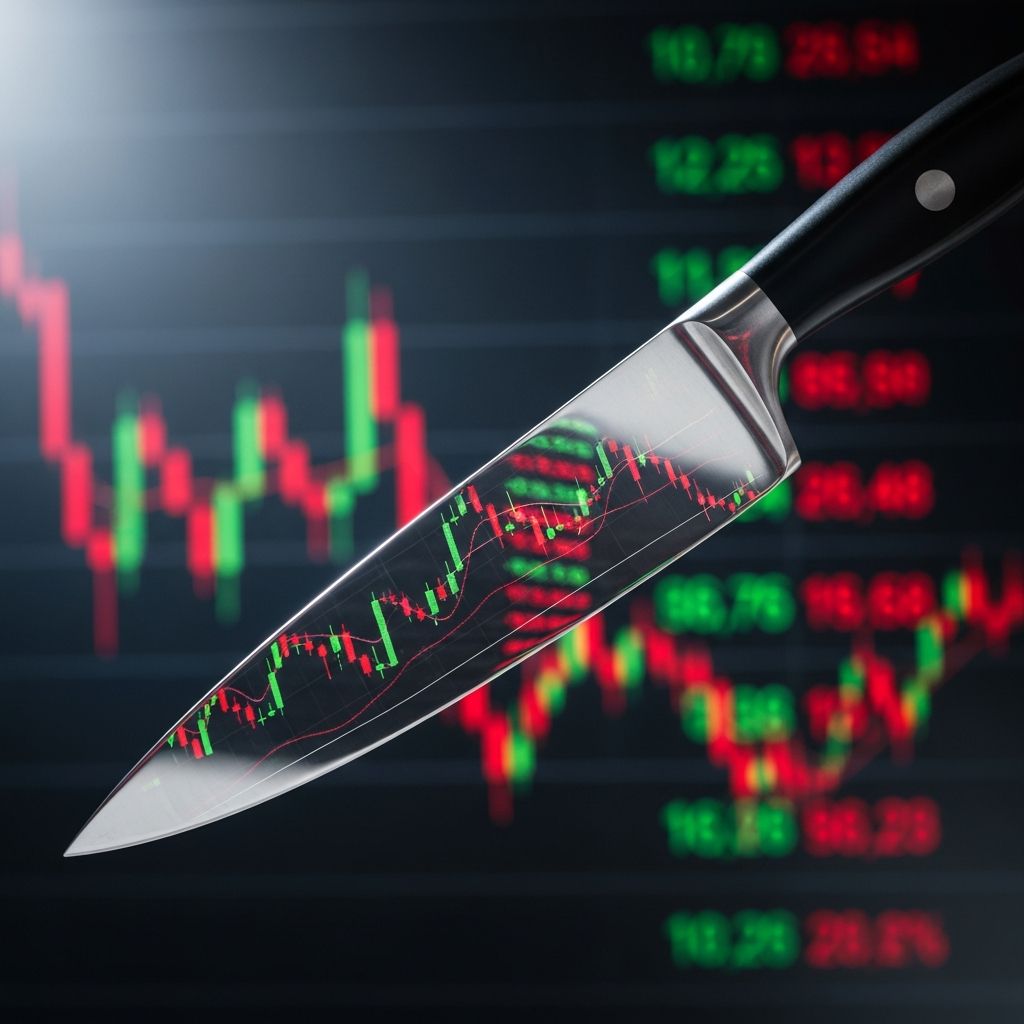 Understanding falling knives in stocks: risks, causes, and when to buy or avoid.