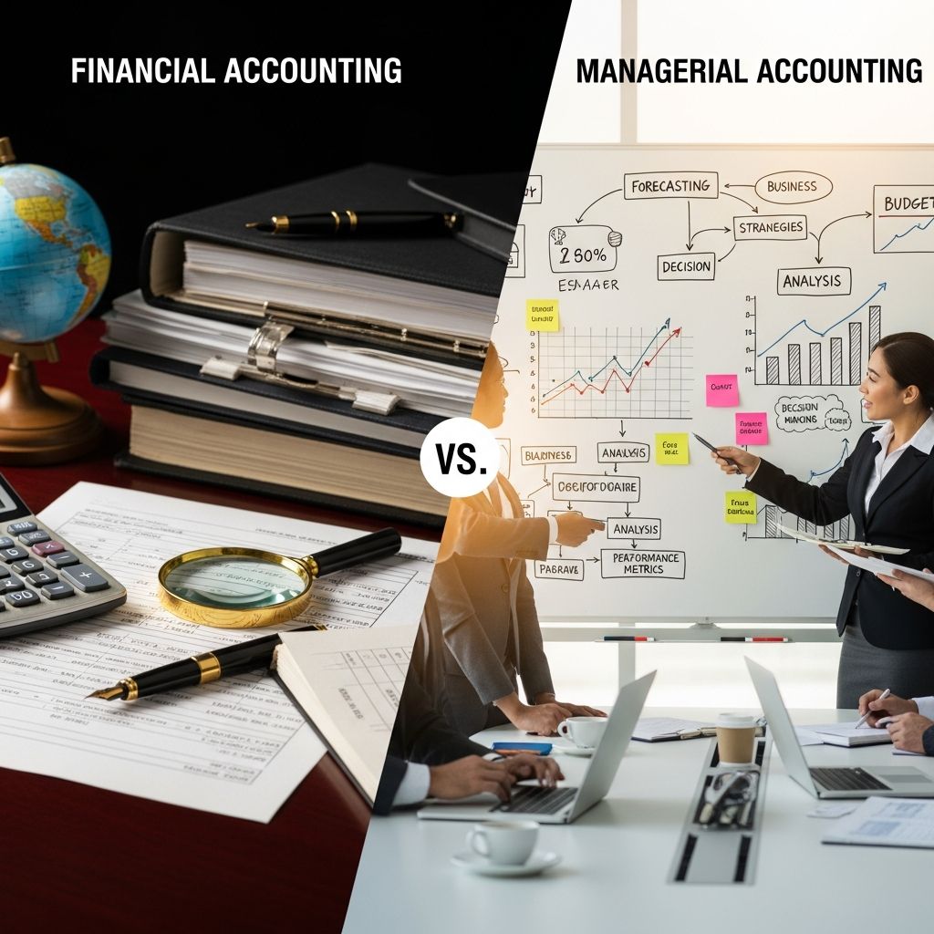 Understand key differences between financial and managerial accounting for better business decisions.