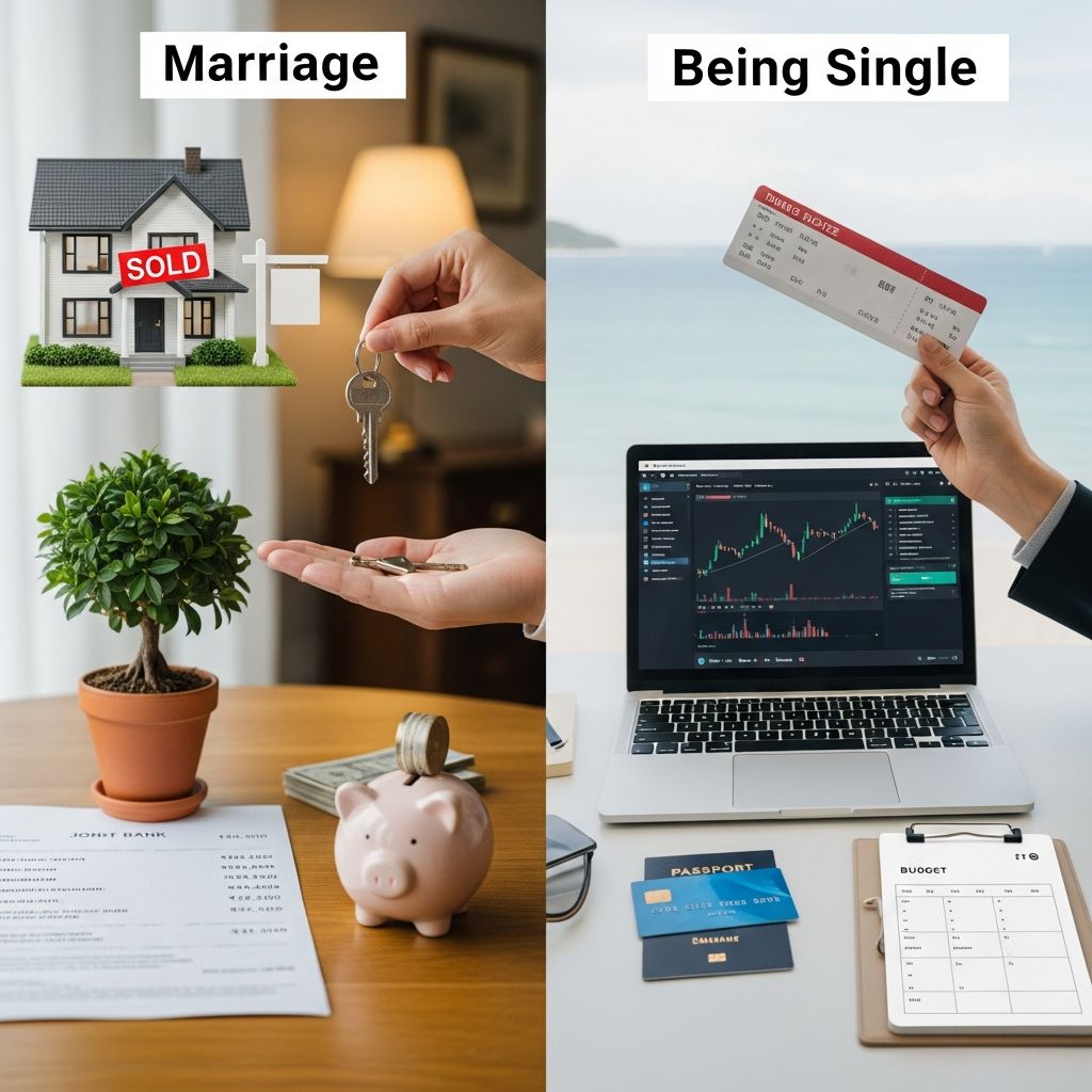 Discover the financial advantages and risks of marriage compared to staying single.