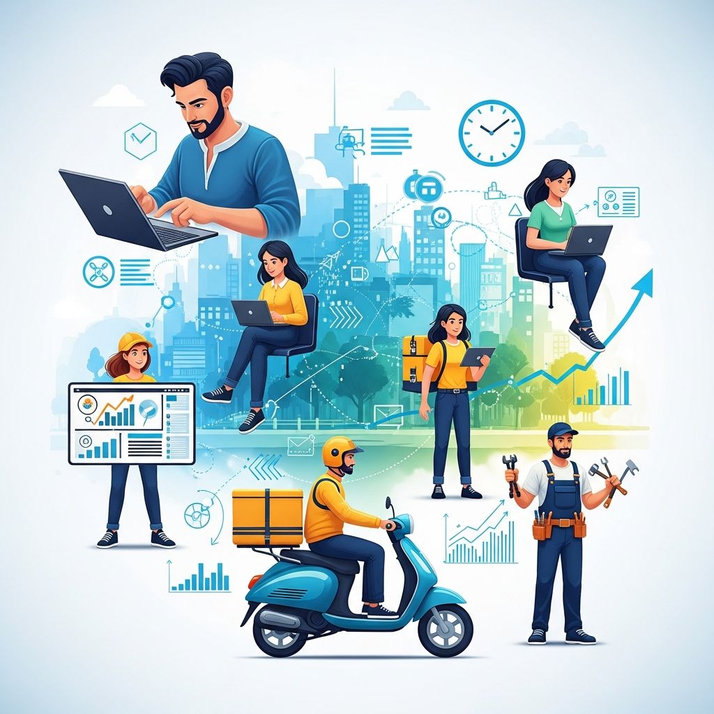 Understanding the gig economy: flexibility, challenges, and the future of work.