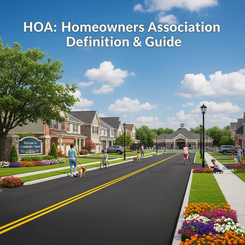 Complete guide to homeowners associations: rules, fees, governance, and what you need to know.