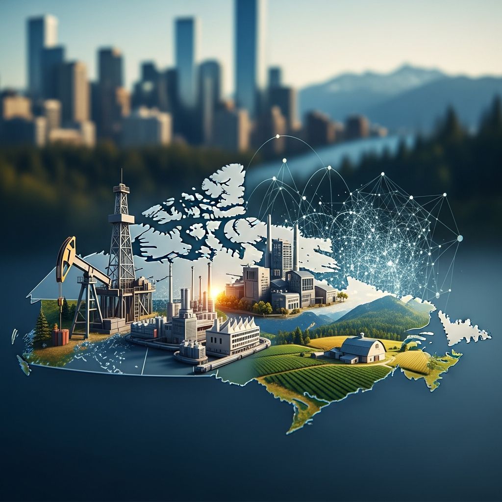 Explore Canada's diverse economy: Natural resources, manufacturing, and services drive growth.