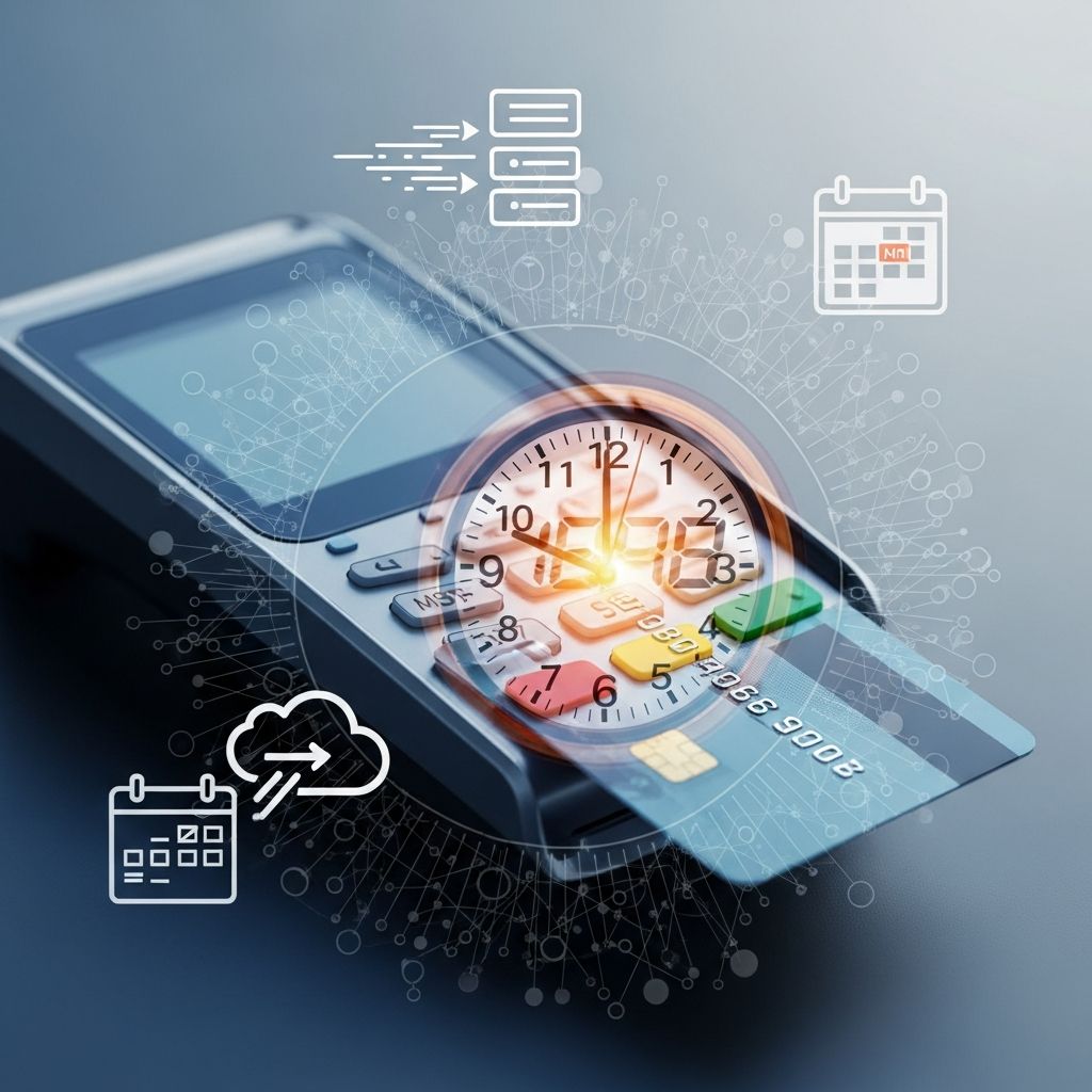 Understand credit card payment processing times and factors that affect when funds appear.