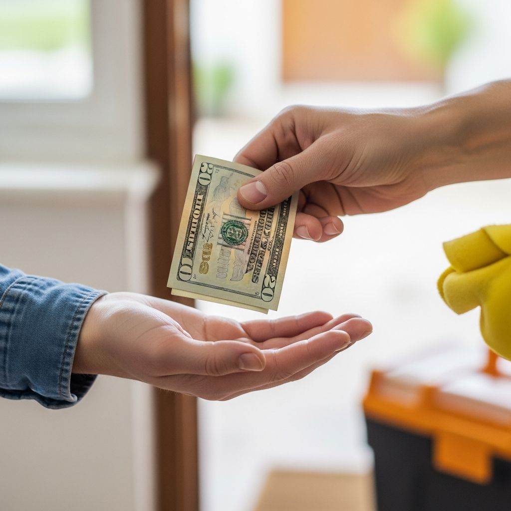 Complete guide to tipping etiquette for home maintenance and service workers.