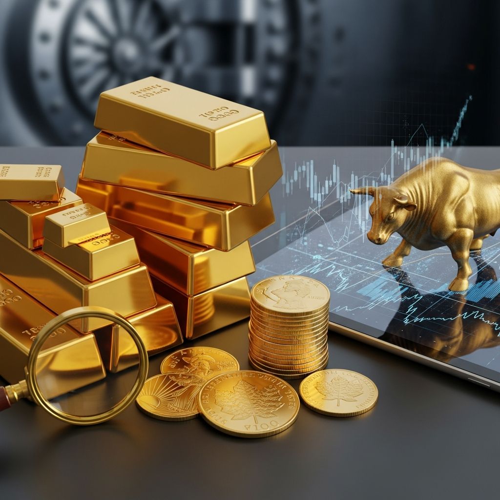 Complete guide to buying gold: explore physical bullion, ETFs, stocks, and investment strategies.