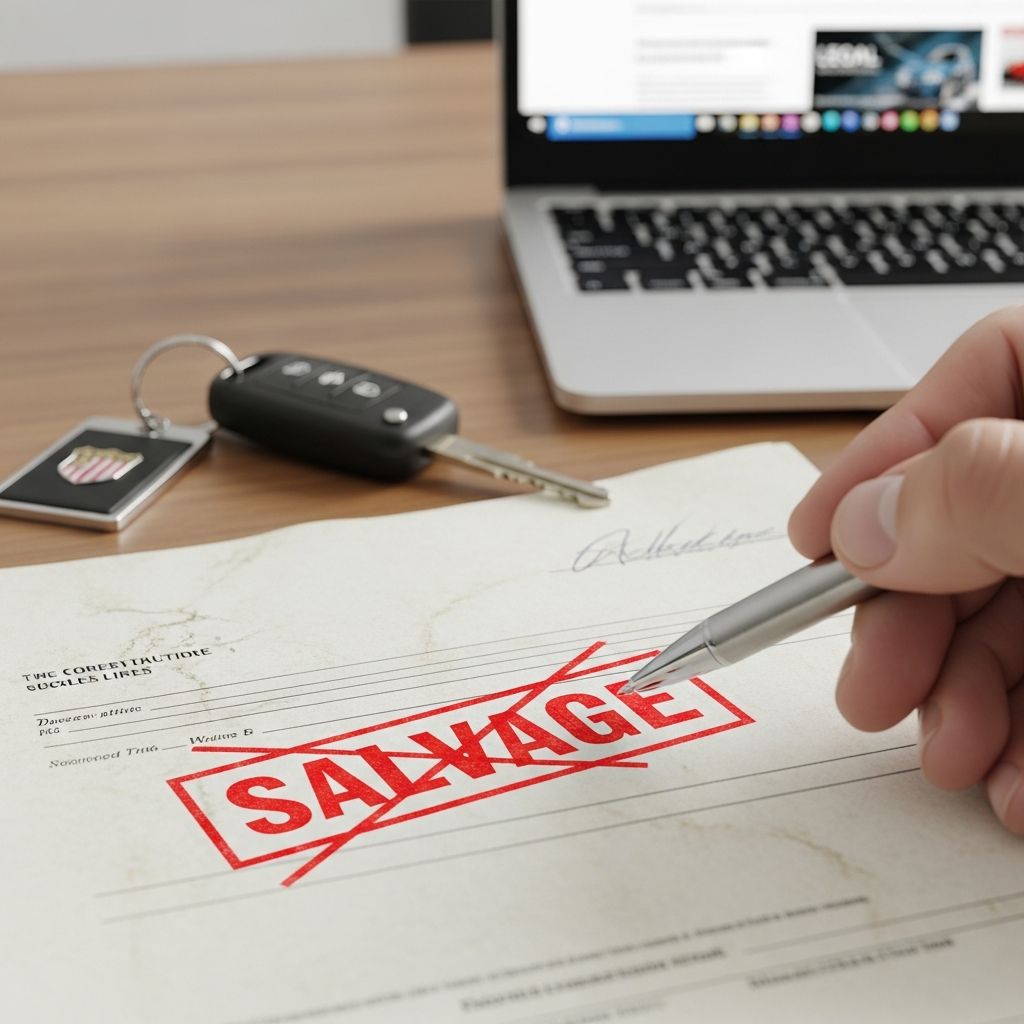 Complete guide to converting your salvage title to rebuilt title and getting back on the road.