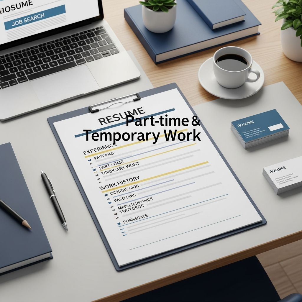 Master the art of showcasing part-time and temporary positions effectively on your professional resume.