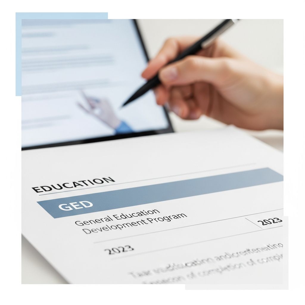 Master the art of showcasing your GED credential on resumes and job applications professionally.