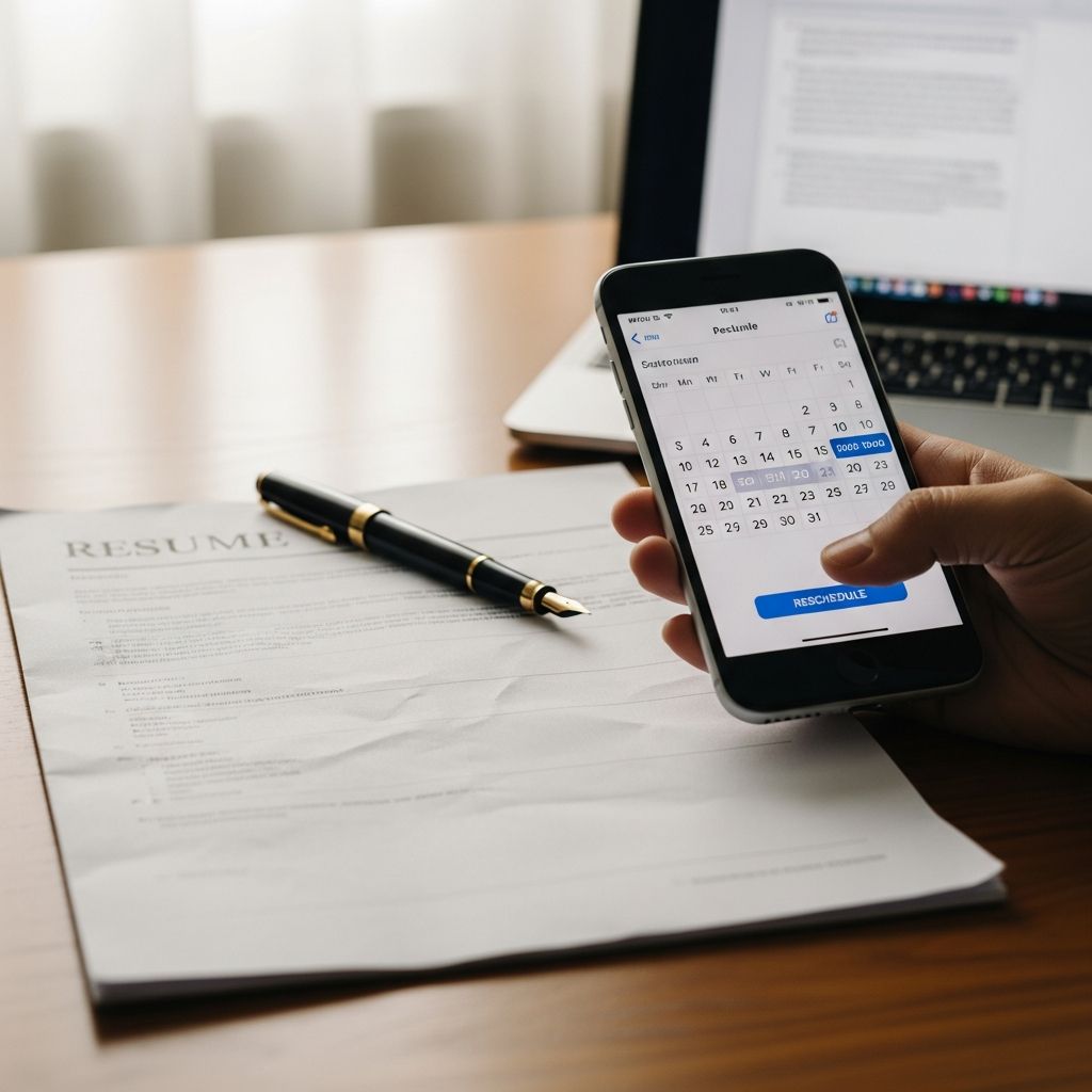 Master the art of rescheduling interviews with professionalism and courtesy to protect your career opportunities.