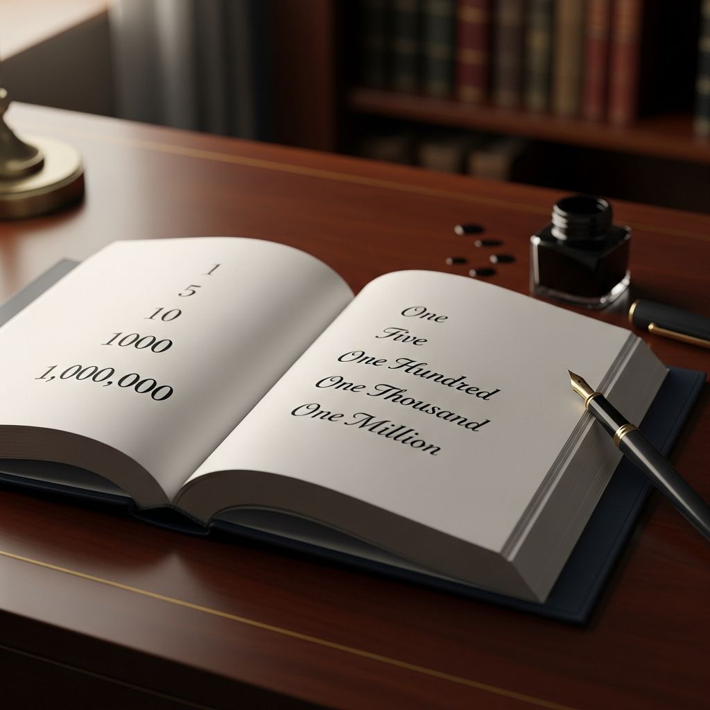 Master the art of writing numbers as words for checks, formal documents, and professional communication.