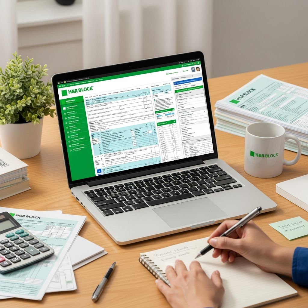 Complete guide to H&R Block's online tax preparation software with pricing, features, and pros and cons.