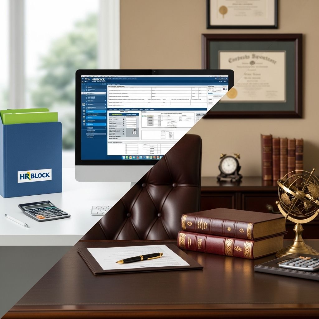 Compare HR Block and professional accountants to find the best tax solution for your financial needs.