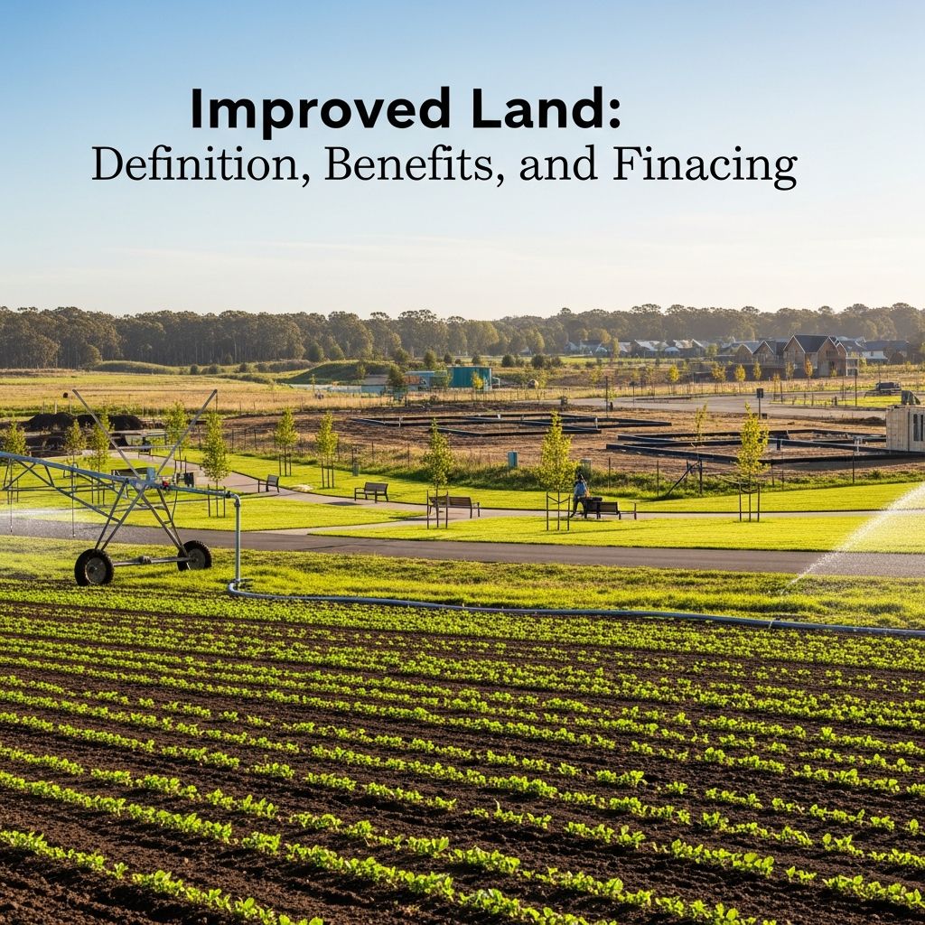 Complete guide to improved land: what it is, why it matters, and how to finance it.