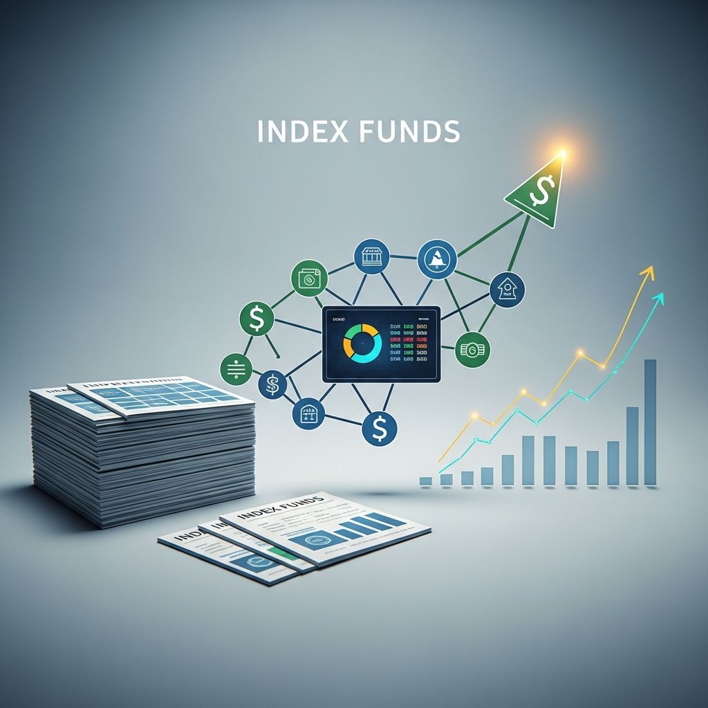 Comprehensive guide to index funds: passive investing strategy for diversified portfolio growth.