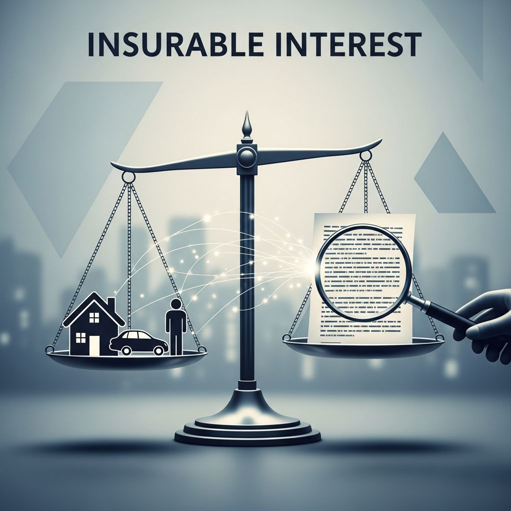 Understanding insurable interest: The financial stake required for valid insurance policies.