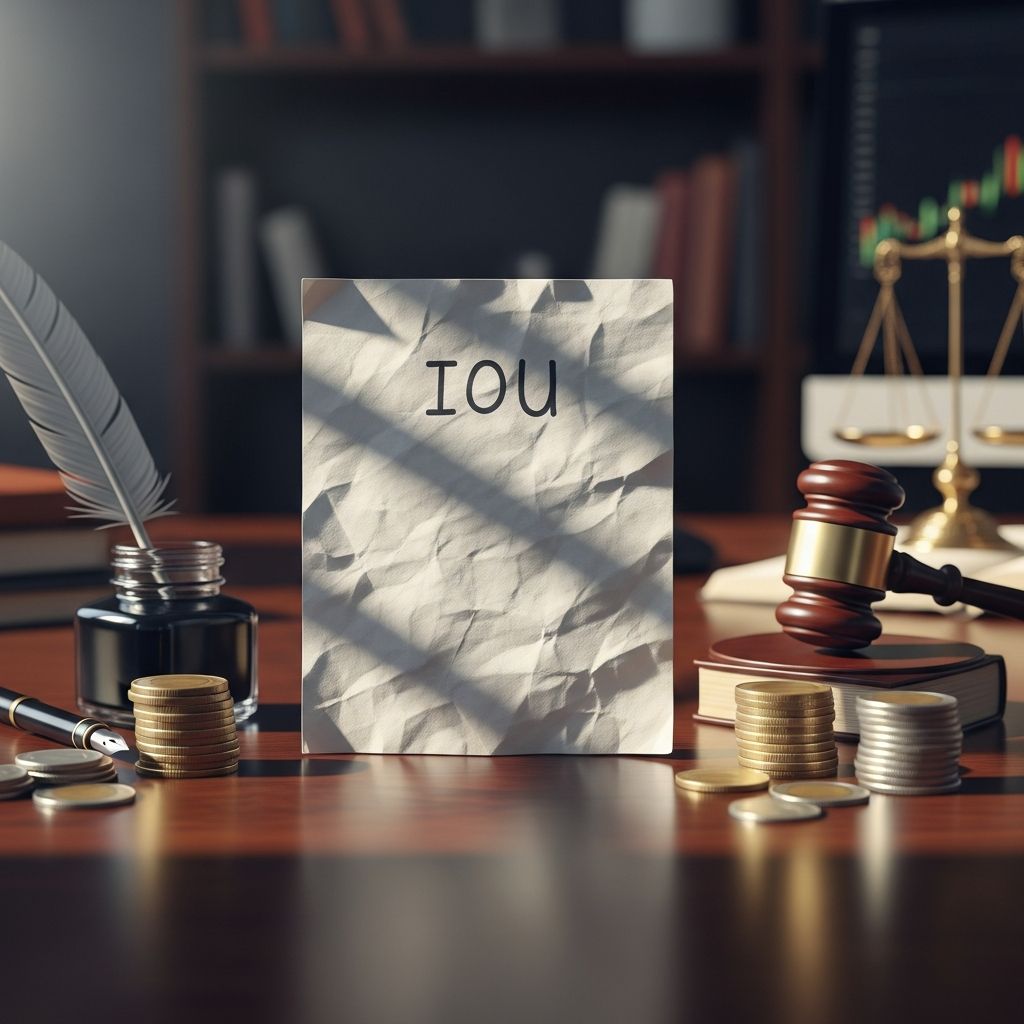 Understanding IOUs: informal debt acknowledgments and their role in personal and business transactions.