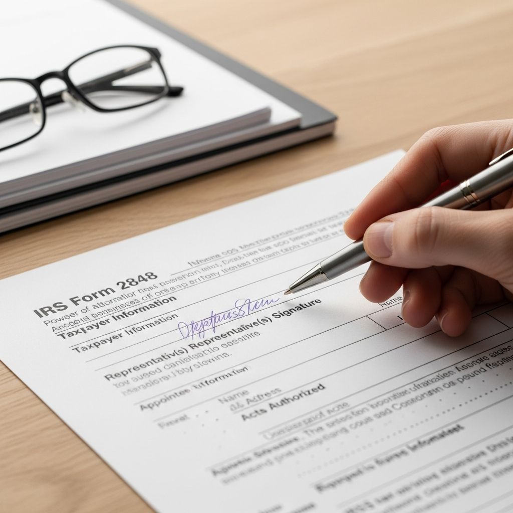 Complete guide to IRS Form 2848: Authorize tax representation and manage your tax matters.
