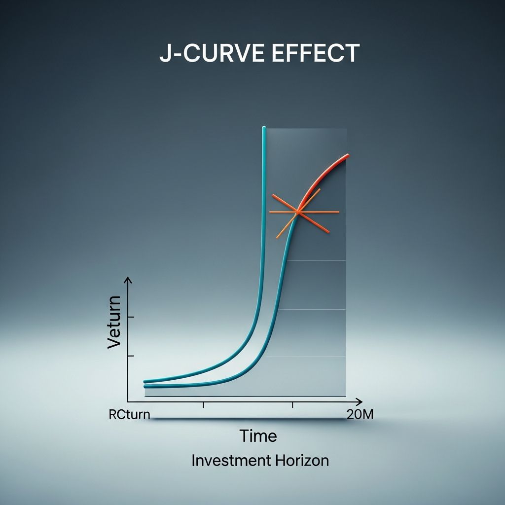 Understanding the J-Curve effect in economics, trade balance, and private equity fund performance.