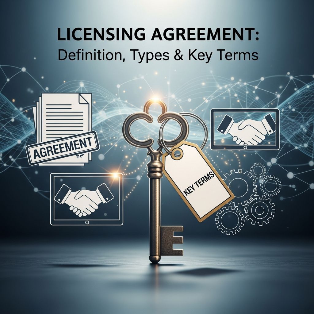 Complete guide to licensing agreements, their structure, benefits, and importance in business.