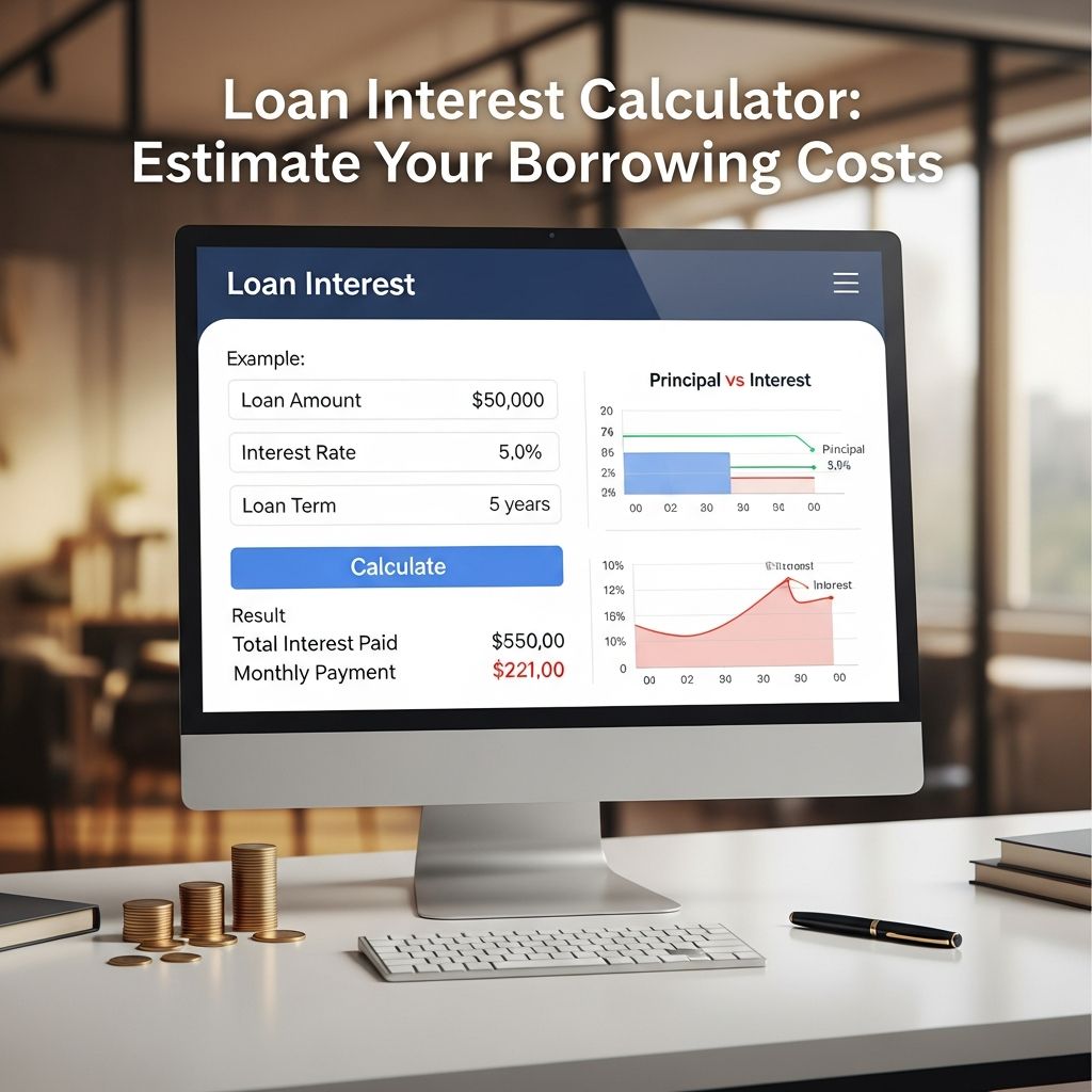 Calculate loan interest accurately and understand your total borrowing costs effectively.